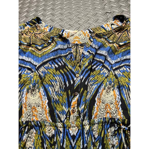 FREE PEOPLE Dream All Night Romper in Mixed Print Womens Size XS Tribal Boho - Picture 4 of 12